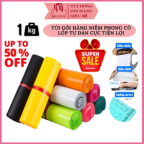 Mua 1 Kg Túi Đóng Gói Hàng Niêm Phong Ruffo Có Lớp Tự Dán Size 17*30 20*30 25*35 28*42 30*42 32*45 35*50 38*52 40*60 cm
