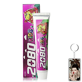 Kem đánh răng 2080 Kid's cho trẻ em hương dâu Hàn Quốc 80g thêm móc khoá