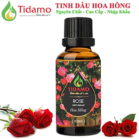 Tinh Dầu HOA HỒNG TIDAMO 10ML Cao Cấp Nhập Khẩu - Tinh Dầu Xông Phòng Hoa Hồng Tạo Hương Thơm Thư Giãn, Kích Thích Cảm Giác Lãng Mạn, Giải Tỏa Mệt Mõi