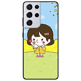 Ốp lưng dành cho Samsung S21 - S21 Plus - S21 Ultra mẫu Cô Bé Áo Vàng