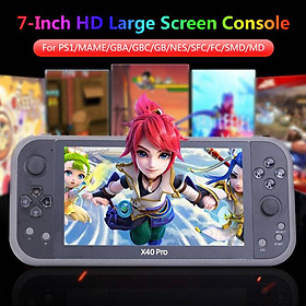 Bảng điều khiển trò chơi video x40 pro 7 inch HD Màn hình di động Retro Game Console tích hợp 10000 Trò chơi hỗ trợ Bộ điều khiển không dây