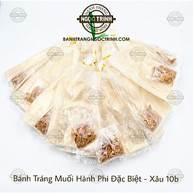 Bánh tráng muối hành phi đặc biệt cực ngon bánh tráng Ngọc Trinh - COMBO 2 XÂU  10 BỊCH