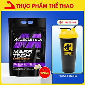 Hình ảnh Sữa tăng cân, tăng cơ nhanh MuscleTech Premium Mass Gainer 12lbs (5,4kg) – Hỗ trợ tăng cân, tăng sức mạnh, phát triển cơ bắp dành cho người tập thể hình và thể thao - Bao bì mới - Hàng chính hãng Muscletech USA - Kèm quà tặng