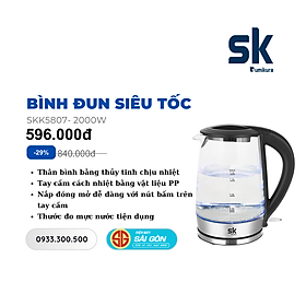 Bình đun siêu tốc 1.8 lít SK Sumikura SKK-5807 - Hàng chính hãng