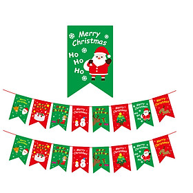 Dây treo trang trí noel Cờ giáng sinh mẫu L22
