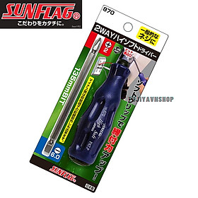 Mua Tuốc nơ vít đổi đầu 1 đầu ba-ke 1 đầu dẹp Sunflag - 870