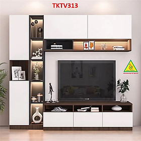 Tủ kệ tivi trang trí phong cách hiện đại TKTV312 - Nội thất lắp ráp Viendong adv