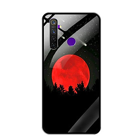Ốp Lưng Kính Cường Lực cho Điện thoại Realme 5 Pro - 0445 MOON04 - Hàng Chính Hãng