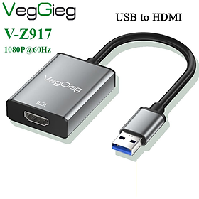 Cáp Chuyển USB3.0 Sang HDMI 4K60Hz1080P VegGieg V-Z917 hàng Chính Hãng