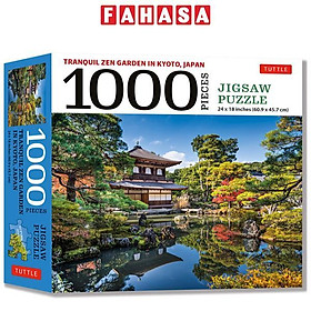 Tranquil Zen Garden In Kyoto Japan- 1000 Piece Jigsaw Puzzle: Ginkaku-ji Temple, Temple Of The Silver Pavilion (Finished Size 24 in x 18 in)