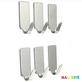 Mua Bộ 6 móc treo thép không gỉ dán tường tiện dụng