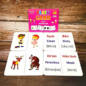 Flash card Theo phương pháp giáo dục sớm của Glenn Doman Chủ đề Sự Đối Lập – Thẻ học thông minh (song ngữ Anh Việt)