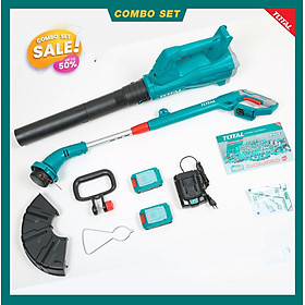 Mua BỘ COMBO MÁY CẮT CỎ TGTLI20018 VÀ MÁY THỔI BỤI TABLI20323 DÙNG PIN 20V (2 pin 2.0Ah + sạc) TOTAL TOSLI23024 - HÀNG CHÍNH HÃNG