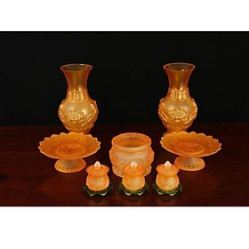 Mua Chén thủy tinh lá đế - Vàng