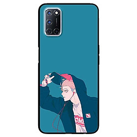 Ốp lưng dành cho Oppo A52 (2020) mẫu Cậu Bé Tai Nghe Đỏ