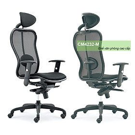 Mua Ghế giám đốc xoay ngã lưng cao cấp CM4232-M Ghế làm việc lưng cao có tựa đầu nệm vải lưới đẹp bền sang trọng hàng cao cấp High-grade reclining director s chair at HCM