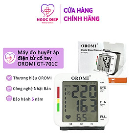 Máy đo huyết áp điện tử cổ tay OROMI GT-701C - Bảo hành chính hãng 5 năm