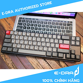 Bàn phím cơ không dây E-Dra EK368W V2 , Hotswap, E-Dra Switch (Brown/Red) - Hàng chính hãng