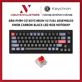 Mua Bàn Phím cơ Keychron V2  RGB Hotswap Knob Custom QMK - Hàng Chính Hãng