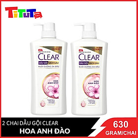 Hình ảnh Combo 2 Dầu gội sạch gầu Clear Hoa Anh Đào 630g