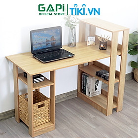 Mua Bàn Làm Việc GAPI Thiết Kế Thông Minh Có Ngăn Chứa CPU Và 3 Kệ Để Sách - GP09