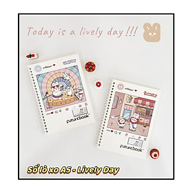 Sổ Lò Xo Bìa Mềm Sweet  A5- Caro- 120 Trang. MSP LM510-SD. Phong cách Hàn Quốc. VPP FUTUREBOOK. Giao mẫu ngẫu nhiên.