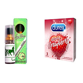 Xịt lạnh LONGTIME + BCS DUREX dâu 3s