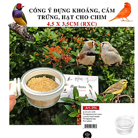 Cóng nhỏ đựng khoáng, cám trứng, hoặc hạt trộn, kê cho chim