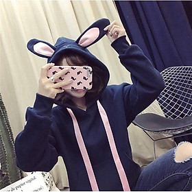 Áo hoodies form to y hình chất nỉ , có mũ con thỏ cực xinh xắn KB FASHION