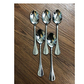 Mua set 5 thìa cán hình quạt 100% inox 430