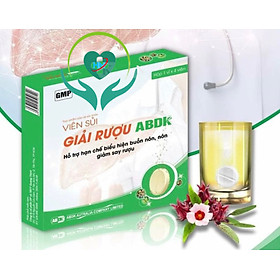 VIÊN SỦI GIẢI RƯỢU ABDK - HỘP 4 VIÊN - Giảm Say Rượu , Nôn, Buồn Nôn, Lisse