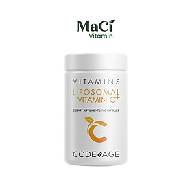 Liposomal vitamin C Codeage Hỗ trợ giảm mụn Chống oxy hóa hỗ trợ hệ miễn dịch 180 viên