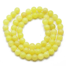 Natural Lemon Peridot Jasper Round Loose Beads Gemstone 15