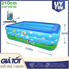 Bể bơi size to 2m1 210x145x65cm - Mẫu mới 2021 