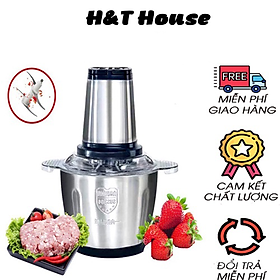 Mua Máy Xay Thịt Cối Inox Dung Tích 2L - Cối Xay Thịt 4 Lưỡi Đa Năng