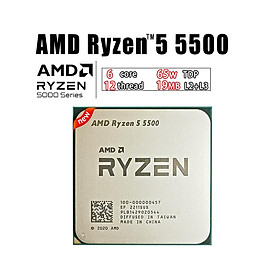 Mới AMD R5 5500 Ryzen 5 5500 3.6 GHz 6 Nhân 12 Luồng 7NM L3=16M 100-000000457 Socket AM4 Mới nhưng không có tản nhiệt