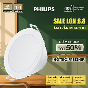 Bộ Đèn PHILIPS LED Âm Trần MESON IO Thế Hệ Mới - 5W 7W 9W 13W