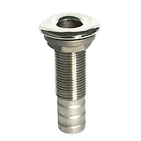 3/4 Inch 316 Stainless Steel Thru-Hull Bilge Pump Hose Fitting for Boats