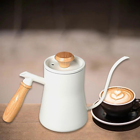550ml Drip Kettle Wooden Handle Pour Over Coffee Pot Tea Kettle