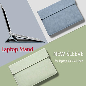 Túi Đựng Laptop Có Chân Đế Protable Laptop Cho Macbook Air Pro 13 14 15.6 Inch Đa Năng Laptop Dành Cho huawe - gray single