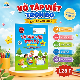 Vở tập viết trọn bộ phiên bản mới 5 trong 1 cho bé vào lớp 1