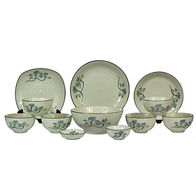Mua Bộ bàn ăn 12 sản phẩm Bát Tràng vẽ sen cao cấp