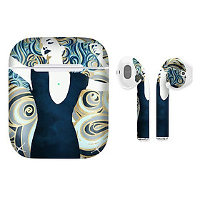 Mua Miếng dán skin cho AirPods in hình giả sơn mài - GSM053 (AirPods  1 2  Pro  TWS  i12)