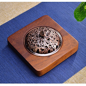 Mua Lư đốt trầm hương nhang nụ  nhang vòng bằng gỗ mun  gỗ gụ chống cháy - LDT02.
