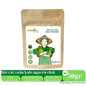 Bột cải Kale Cải Xoăn hữu cơ nguyên chất sấy lạnh Dalahouse - Mẫu mới 2022