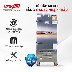 Mua Tủ Hấp Giò Chả  Thực Phẩm 60 Kg Bằng Gas 12 Khay Nhập Khẩu NEWSUN - Hàng Chính Hãng