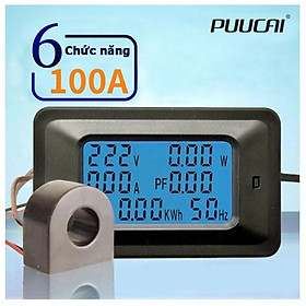 Mua Máy đo điện áp cường độ dòng điện công suất công tơ điện tử PUUCAI ampe kế vôn kế 100A 6 trong 1