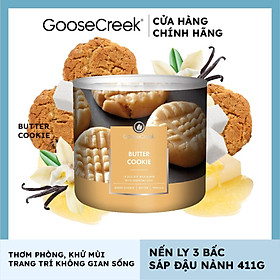 Mua Nến ly 3 bấc sáp đậu nành Goose Creek (411g) - Butter Cookie