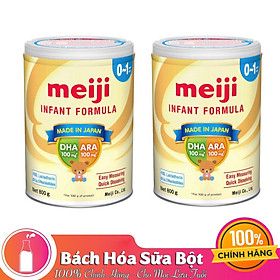 Combo 2 lon Sữa Bột Meiji Infant Formula 0-1 800g