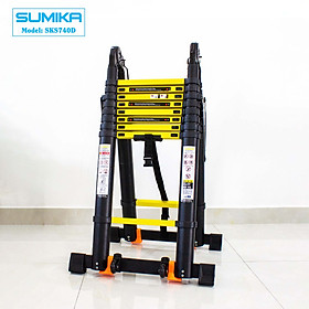Mua Thang nhôm rút chữ A SUMIKA SKS740D (3.7M+3.7M) - Sơn tĩnh điện  rút chữ I cao 7.4m  rút chữ A cao 3.6m  tải trọng 300kg